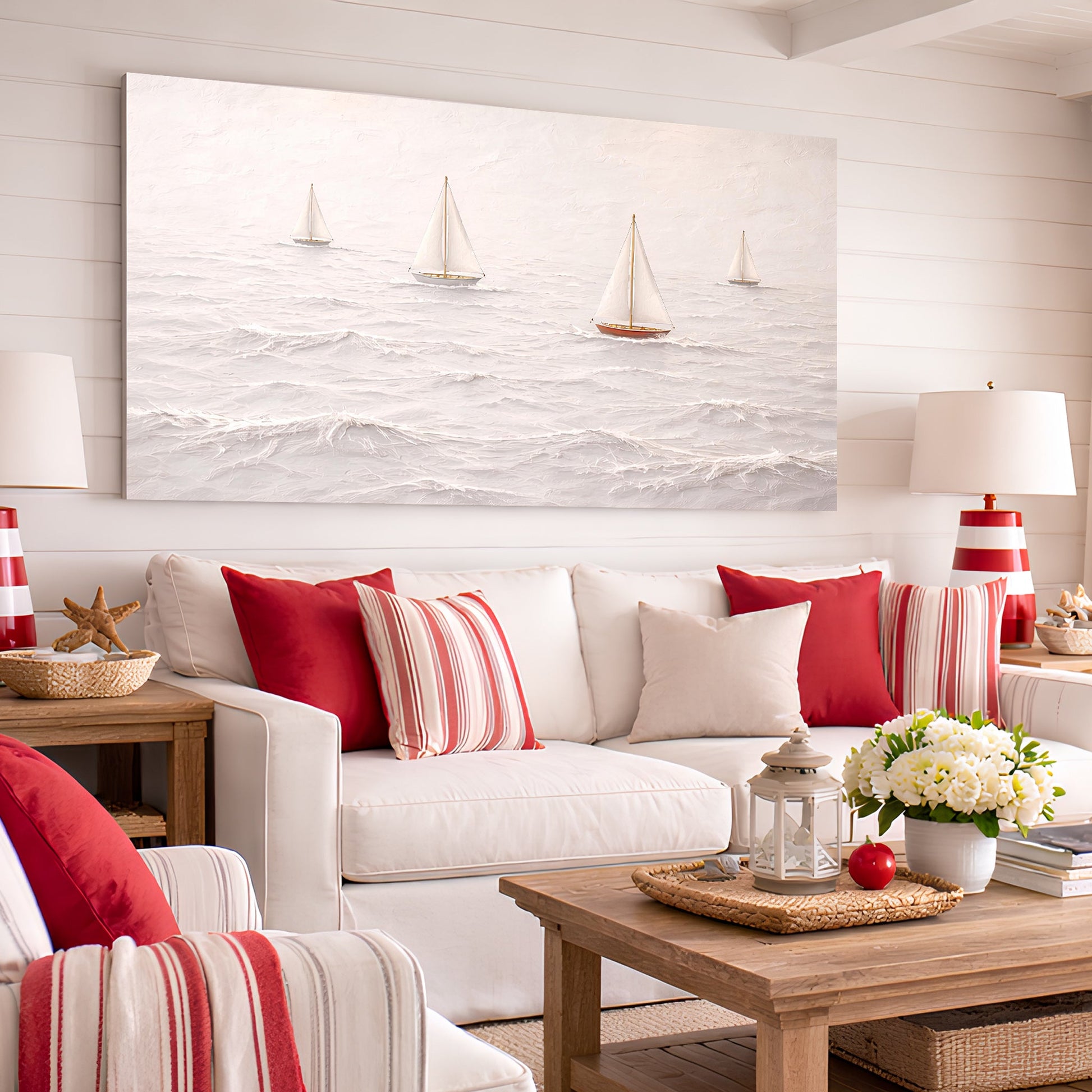 White Sailboats — Tiny Boats & The Sea