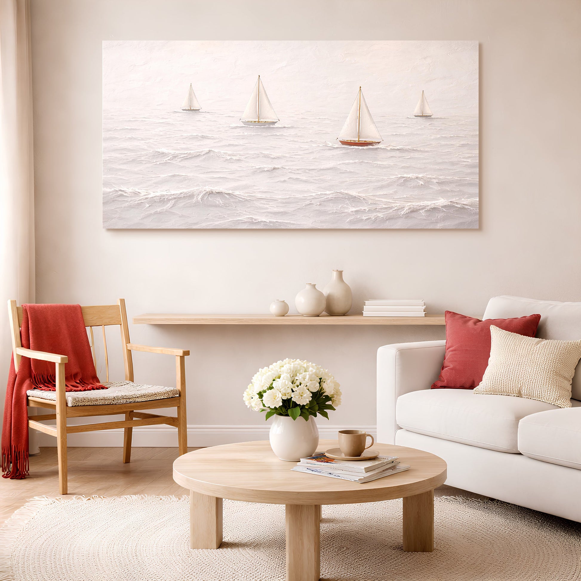 White Sailboats — Tiny Boats & The Sea