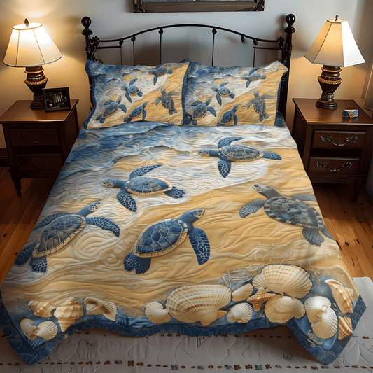 Sand to Sea 3-Piece Quilted Bedding Set - Single (59" x 70")
