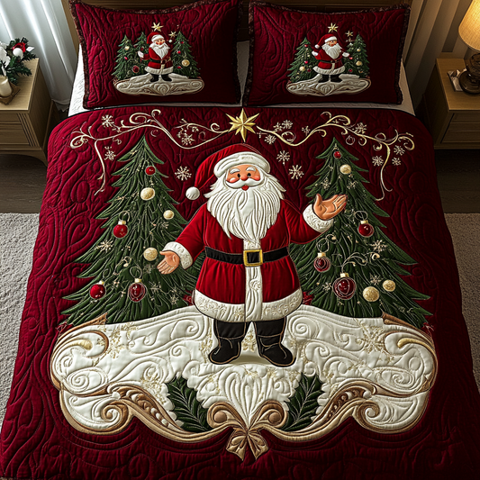 Santa Dreams 3-Piece Quilted Bedding Set - Single (59" x 70")