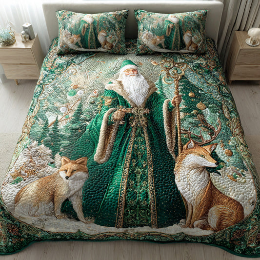 Santa Star Magic 3-Piece Quilted Bedding Set - Single (59" x 70")