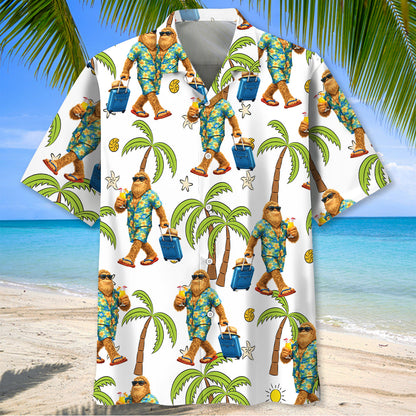 Sasquatch Summer Vacation Hawaiian Shirt - M - hawaiian shirt