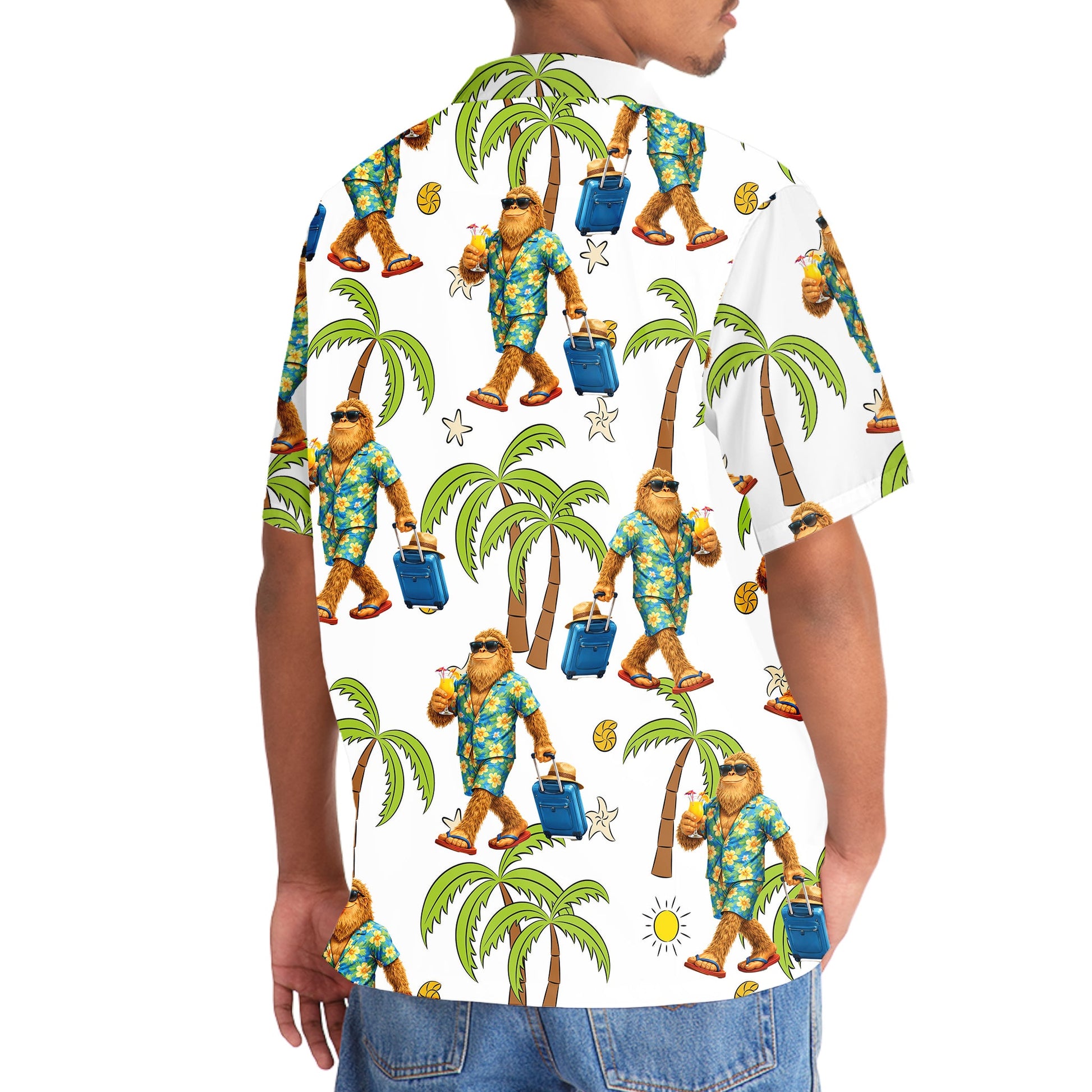 Sasquatch Summer Vacation Hawaiian Shirt - 3XL - hawaiian shirt
