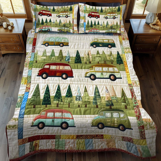Scenic Camp 3-Piece Quilted Bedding Set - Single (59" x 70")