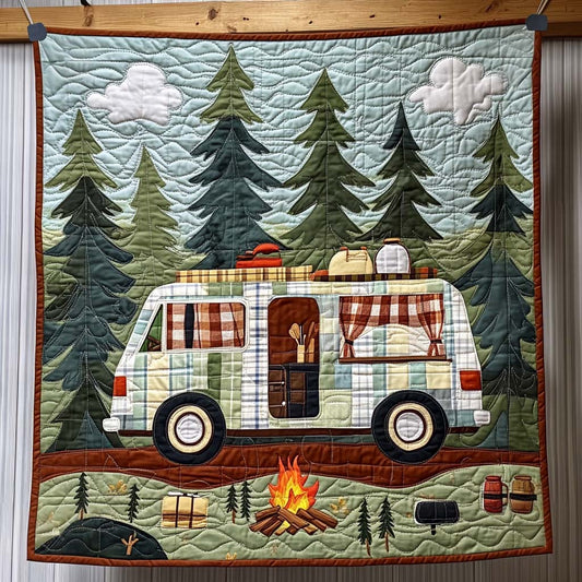 Scenic Camp Quilted Blanket - Throw (55" x 60")
