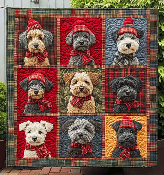 Scottish Terrier Joy Quilted Blanket - Throw (55" x 60")