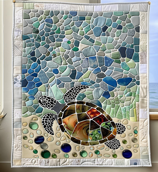 Sea Turtle Journey Quilted Blanket - Throw (55" x 60")