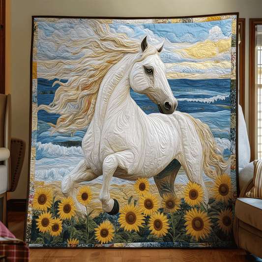 Sea Breeze Steed Art Quilt Hanging - Baby (30" x 40")