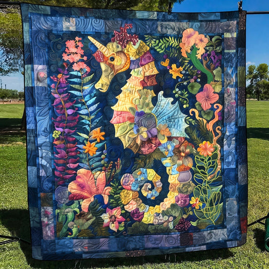 Sea Spirits Quilted Blanket - Throw (55" x 60")