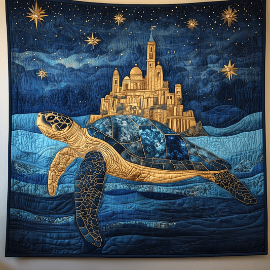 Sea Turtle Sanctuary Quilted Blanket - Throw (55" x 60")