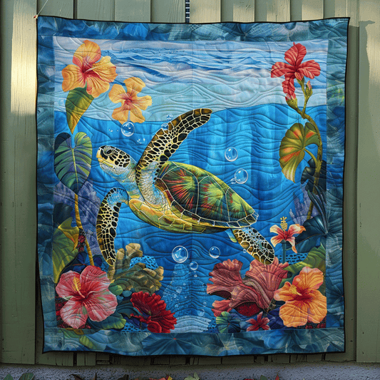 Seascape Symphony Quilted Blanket - Throw (55" x 60")