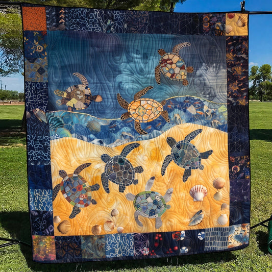 Seaside Journey Quilted Blanket - Throw (55" x 60")