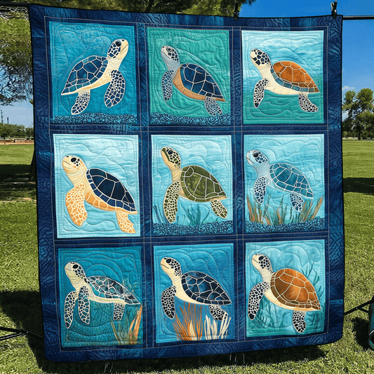 Seaside Serenity Quilted Blanket - Throw (55" x 60")