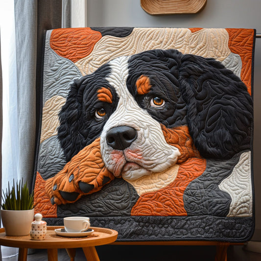 Serene Bernese Peaks Quilted Blanket - Throw (55" x 60")