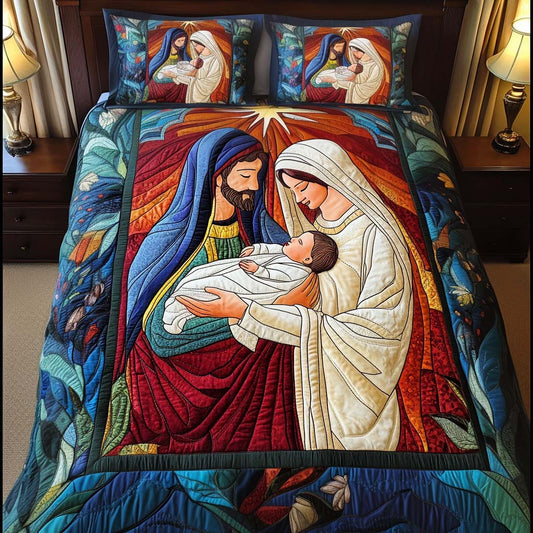 Serene Devotion 3-Piece Quilted Bedding Set - Single (59" x 70")