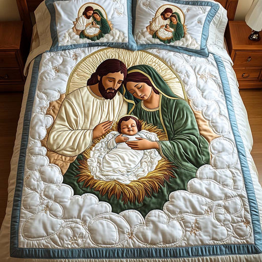 Serene Devotion 3-Piece Quilted Bedding Set - Single (59" x 70")