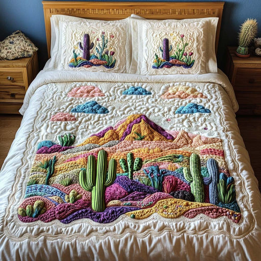 Serene Mountains 3-Piece Quilted Bedding Set - Single (59" x 70")
