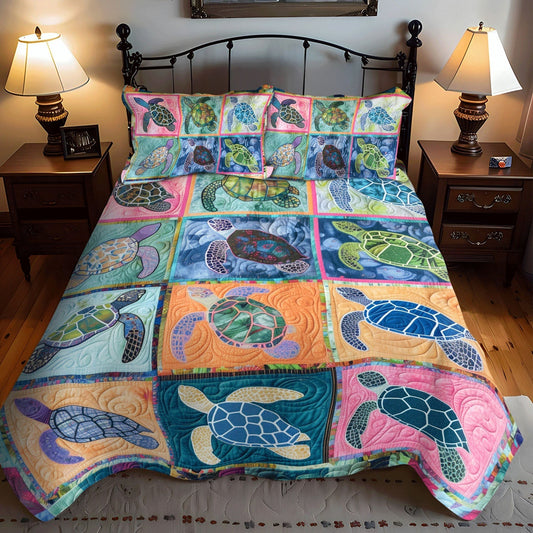 Serene Seas 3-Piece Quilted Bedding Set - Single (59" x 70")