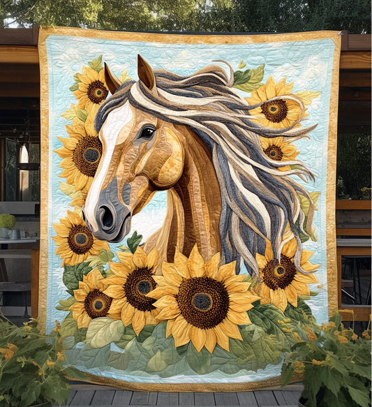 Serene Steed Art Quilt Hanging - Baby (30" x 40")