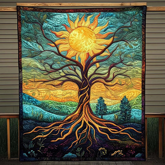 Serene Tree Quilted Blanket - Throw (55" x 60")