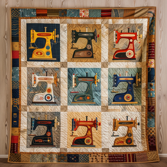 Sewing Treasures Quilted Blanket - Throw (55" x 60")