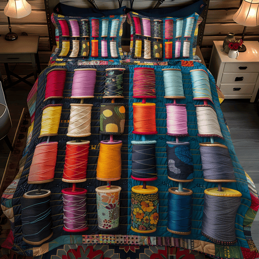 Sewing Studio 3-Piece Quilted Bedding Set - Single (59" x 70")