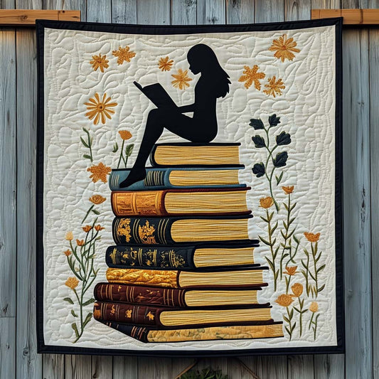 Shadow Of A Reader Quilted Blanket - Throw (55" x 60")