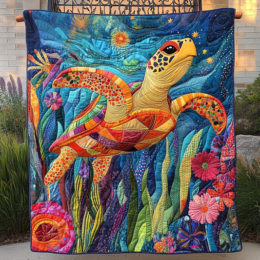 Shelled Harmony Quilted Blanket - Throw (55" x 60")