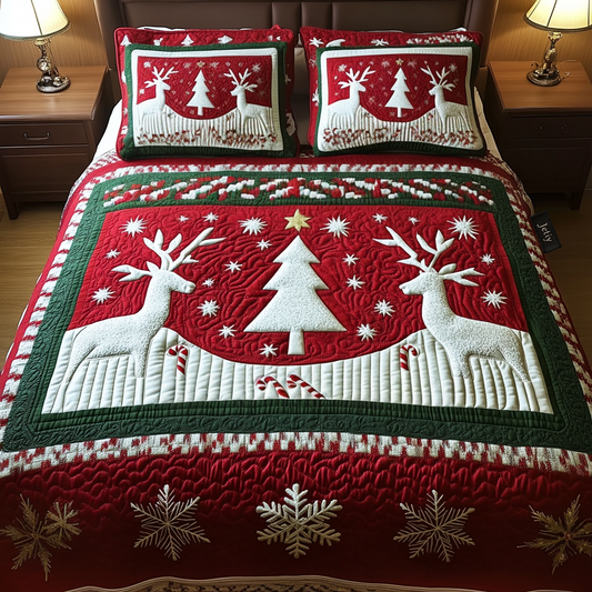 Silent Night 3-Piece Quilted Bedding Set - Single (59" x 70")