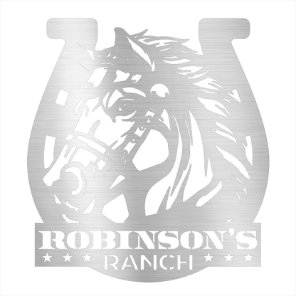 Custom Ranch Sign Steel Wall Decor