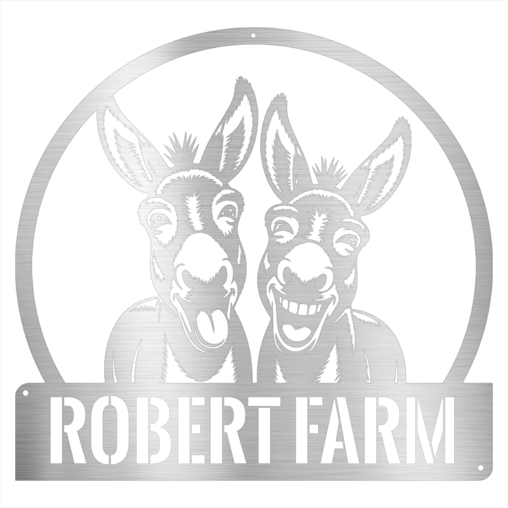 Personalized Donkey Steel Wall Decor