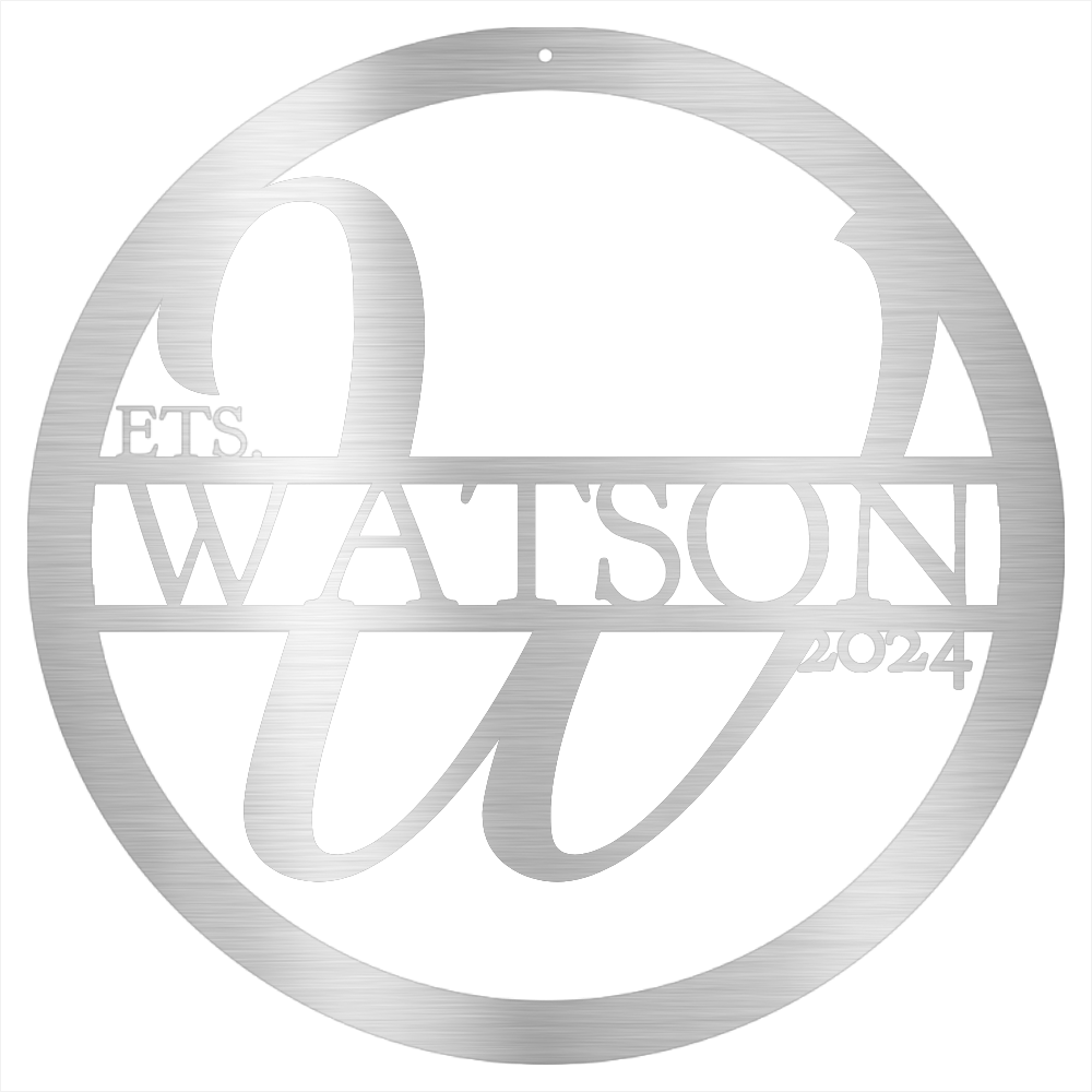 Personalized Family Name Steel Wall Decor