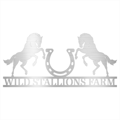 Custom Horse Ranch Steel Wall Decor