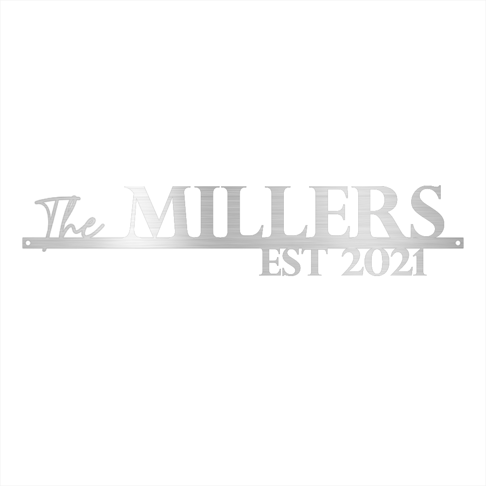 Personalized Family Name Steel Wall Decor1