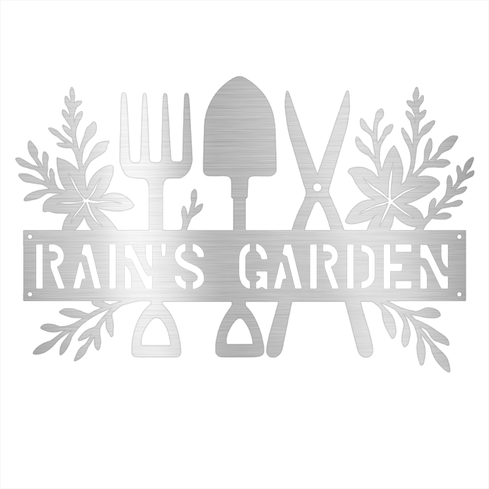Custom Gardener Name Steel Wall Decor