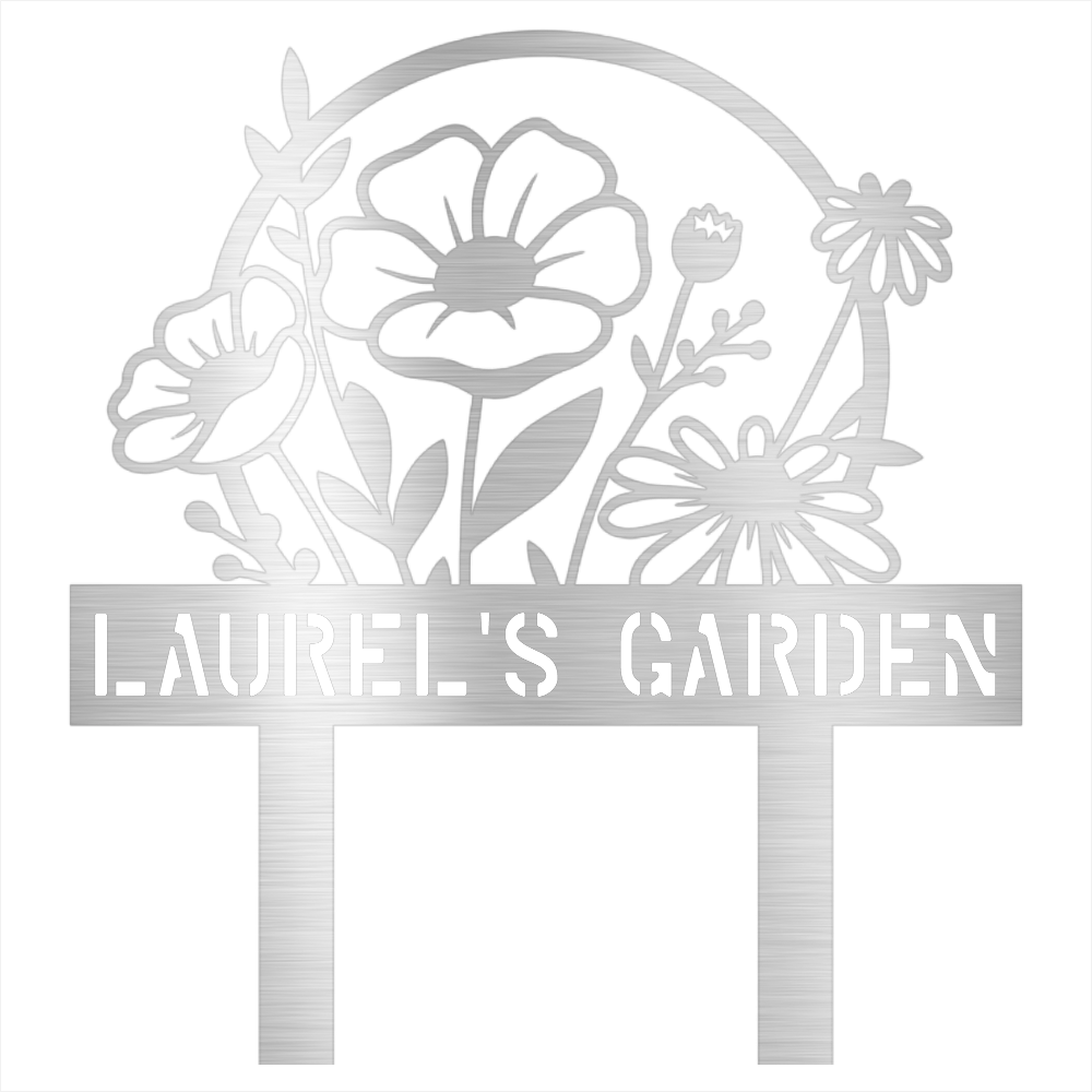 Custom Garden Name  Steel Wall Decor
