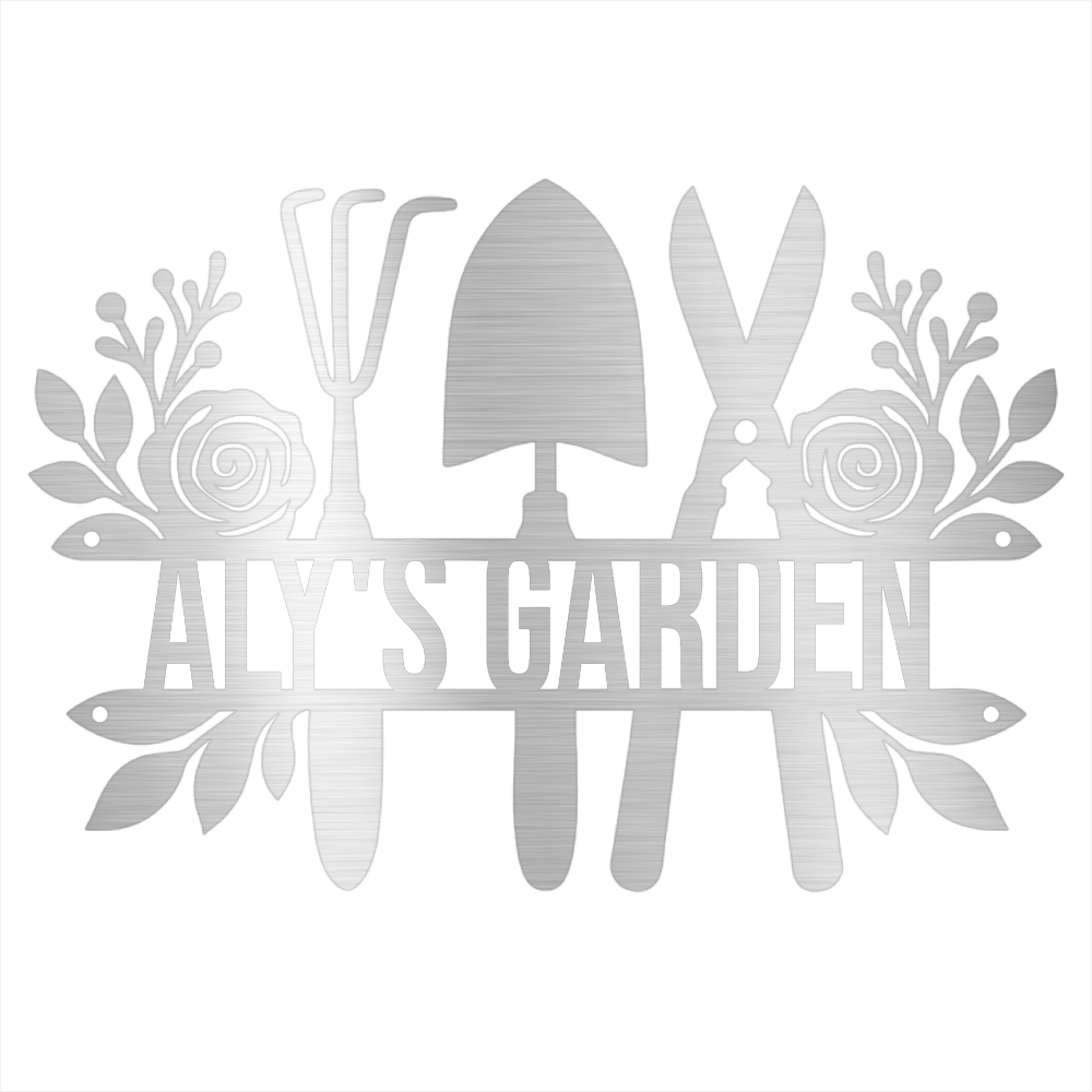Custom Gardener Name Steel Design 2