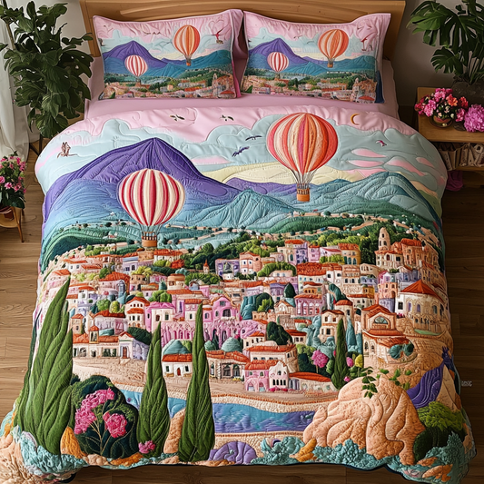 Skyward Dreams 3-Piece Quilted Bedding Set - Single (59" x 70")