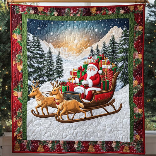 Sleigh Ride Serenade Quilted Blanket - Throw (55" x 60")