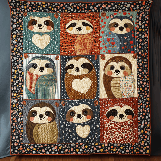 Sloth Comfort Quilted Blanket - Throw (55" x 60")