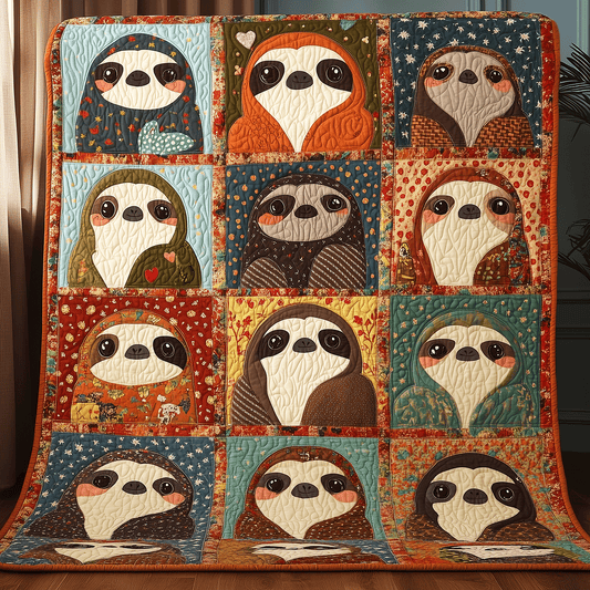 Sloth Cuddle Time Quilted Blanket - Throw (55" x 60")