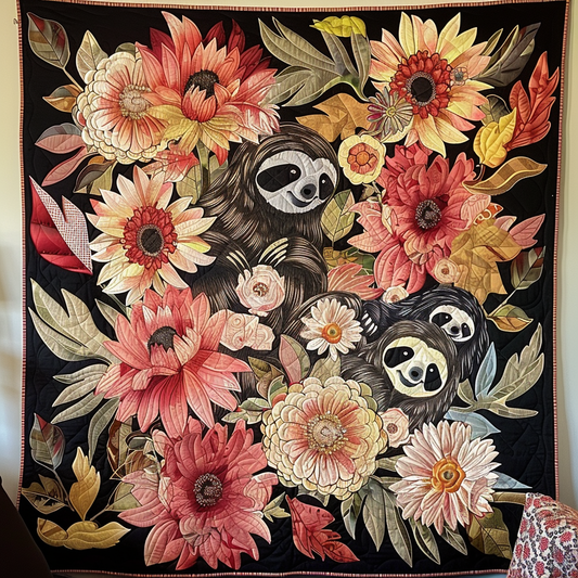 Sloth Dreams Quilted Blanket - Throw (55" x 60")