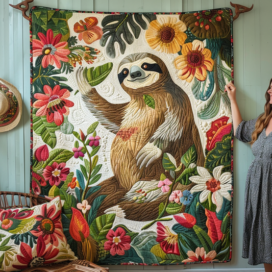 Slothful Slumber Quilted Blanket - Throw (55" x 60")