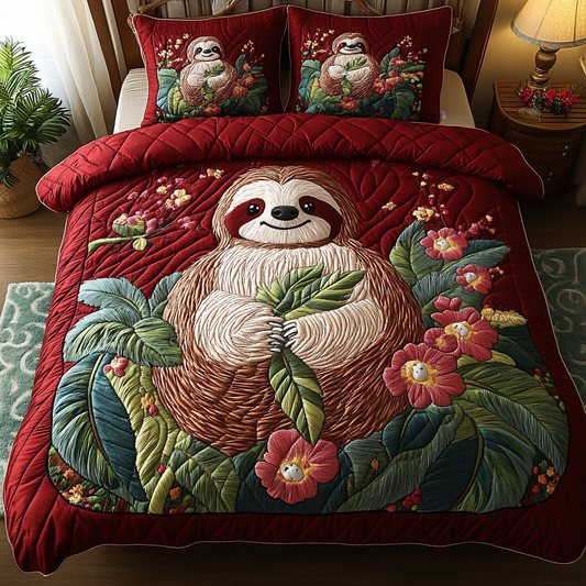 Slow and Steady 3-Piece Quilted Bedding Set - Single (59" x 70")