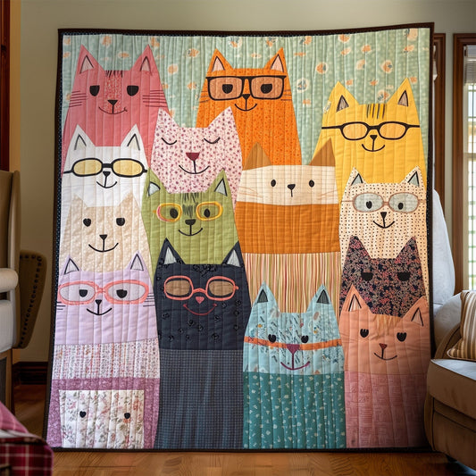 Smarty Kitty Quilted Blanket - Throw (55" x 60")