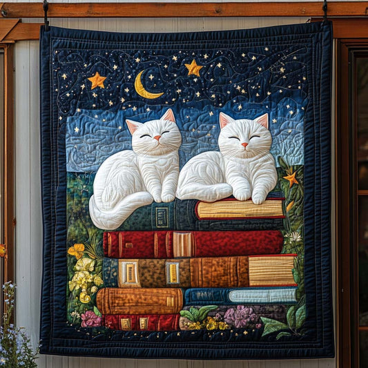 Snoozing With Stories Quilted Blanket - Throw (55" x 60")