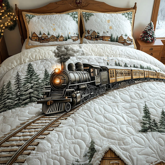 Snowbound Express 3-Piece Quilted Bedding Set - Single (59" x 70")