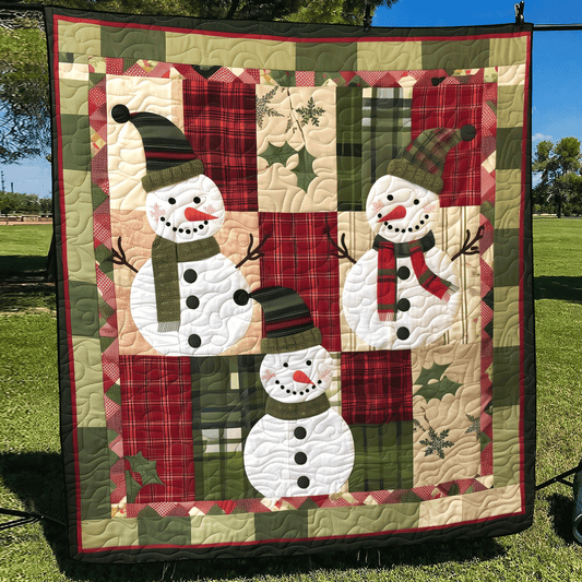 Snowy Delight Quilted Blanket - Throw (55" x 60")