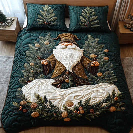 Snowy Night Joy 3-Piece Quilted Bedding Set - Single (59" x 70")