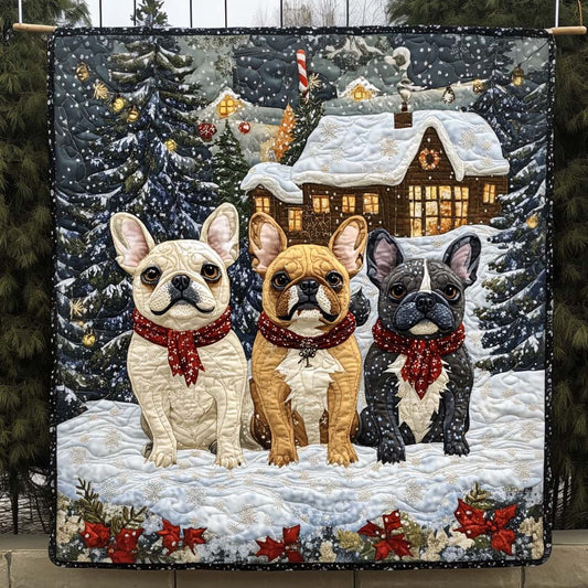 Snowy Trio Quilted Blanket - Throw (55" x 60")